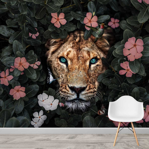 Jungle Lioness behang - Artistic Lab