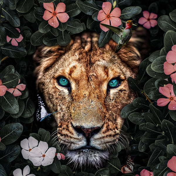 Jungle Lioness Landscape - Artistic Lab