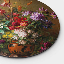 Flowers in a Greek Vase Round