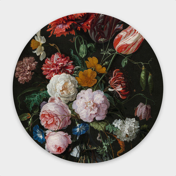 Flowers in a Vase Round